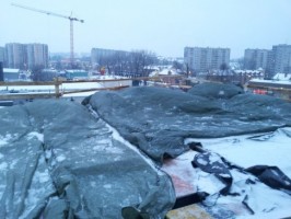 Zakończono murowanie ścian działowych II piętra w klatce C