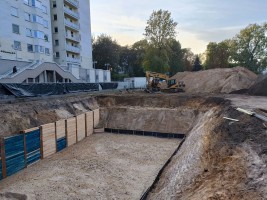 zdjęcie z budowy Akademik na Kamionku