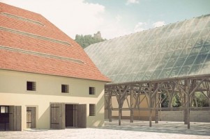 zdjęcie z przebudowy Centrum Muzealno-Edukacyjne Karkonoskiego Parku Narodowego