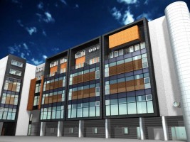 wizualizacje Budynek Handlowo-Biurowy