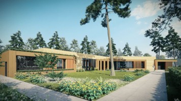 zdjęcie z budowy Centrum Edukacji Ekologicznej
