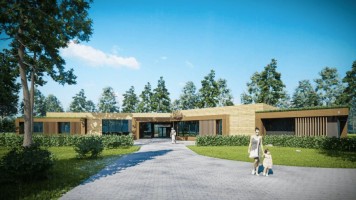 zdjęcie z budowy Centrum Edukacji Ekologicznej