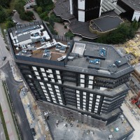 zdjęcie z budowy SkyTrust Solidarności