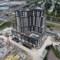 zdjęcie z budowy SkyTrust Solidarności