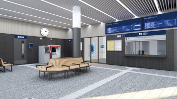 wnętrza dworca po przebudowie