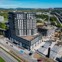 zdjęcie z budowy SkyTrust Solidarności