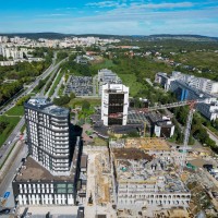 zdjęcie z budowy SkyTrust Solidarności