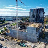 zdjęcie z budowy SkyTrust Solidarności