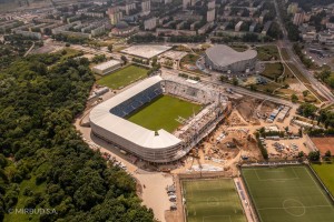 zdjęcie z budowy Nowy stadion Wisły Płock