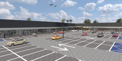 zdjęcie z budowy Park handlowy Ostrzeszów