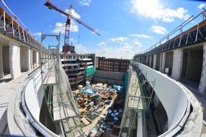 okna gotowe już na trzech piętrach