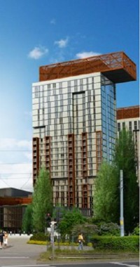 wizualizacje Centrum Stocznia - apartamentowiec B
