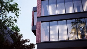 wizualizacje Biurowiec Promienista 94