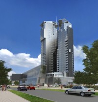 Wizualizacja z ostateczną wersją elewacji