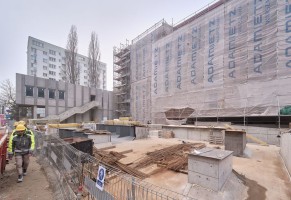 zdjęcie z przebudowy Muzeum Getta Warszawskiego