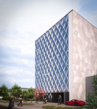 wizualizacje Biurowiec Drewniana 4