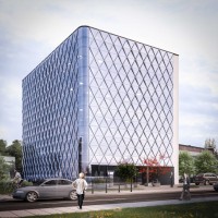 wizualizacje Biurowiec Drewniana 4