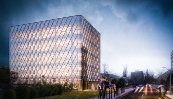 wizualizacje Biurowiec Drewniana 4