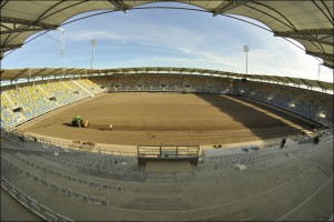 Wnętrze stadionu z trybuny VIP