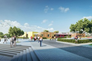 zdjęcie z budowy Centrum Administracyjno-Usługowe w Juszkowie