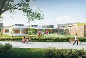 zdjęcie z budowy Centrum Administracyjno-Usługowe w Juszkowie