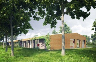 zdjęcie z budowy Centrum Edukacji Ekologicznej