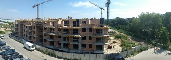 zdjęcie z budowy Słoneczne Miasteczko