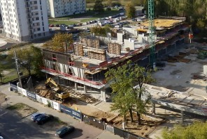 Widok na plac budowy