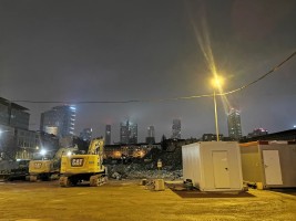 wyburzanie dawnego centrum Jupiter