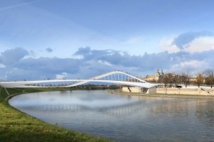 zdjęcie z budowy Kładka Ludwinów-Kazimierz