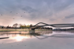 zdjęcie z budowy Kładka Ludwinów-Kazimierz