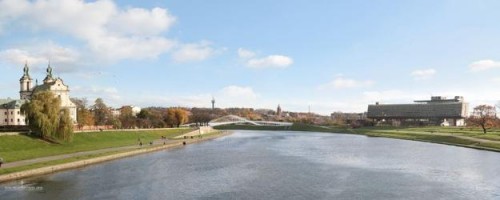 zdjęcie z budowy Kładka Ludwinów-Kazimierz