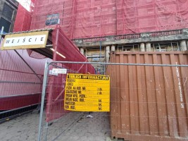 zdjęcie z przebudowy Wieżowca Centrali Tekstylnej