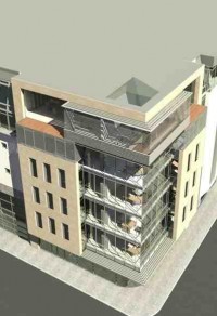 wizualizacje Budynek biurowo-handlowy