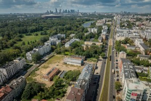 Teren inwestycji przed rozpoczęciem prac budowlanych