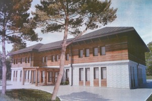zdjęcie z budowy Nowa siedziba Nadleśnictwa Suchedniów