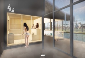 wizualizacje Obiekt sportowo-rekreacyjny z basenami wewnętrznymi