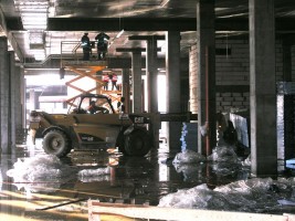 prace w środku galerii