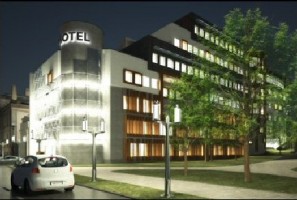wizualizacje Hotel z parkingiem wielopoziomowym