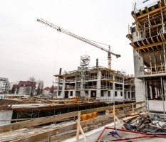 .Trwają końcowe prace przy wykonywaniu konstrukcji żelbetowej kondygnacji parteru