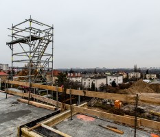.Trwają końcowe prace przy wykonywaniu konstrukcji żelbetowej kondygnacji parteru