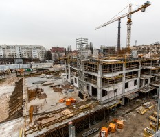 .Trwają końcowe prace przy wykonywaniu konstrukcji żelbetowej kondygnacji parteru