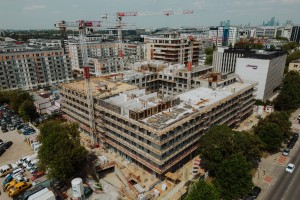 zdjęcie z budowy PRogress Spot Warsaw