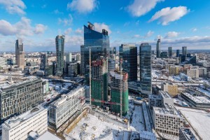 zdjęcie z budowy Towarowa Towers