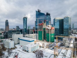 zdjęcie z budowy Towarowa Towers