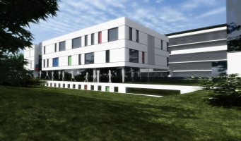 zdjęcie z budowy Oddziały Onkologii i Hematologii Dziecięcej Szpitala Klinicznego im. Karola Jonschera