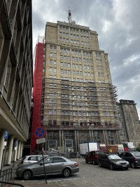 zdjęcie z przebudowy Wieżowca Centrali Tekstylnej