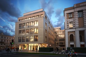 wizualizacje Biurowiec w miejscu dawnej Wielkiej Synagogi