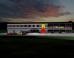 wizualizacje Salon Ferrari i multibrandowy salon samochodów luksusowych Auto SIM