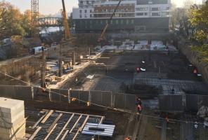 WIDOK NA PŁYTĘ FUNDAMENTOWĄ DRUGIEGO ETAPU